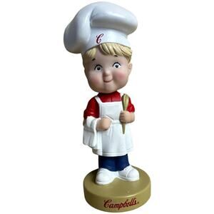 Vintage 2002 Campbell's Soup Advertisement Kids Little Boy Bobblehead